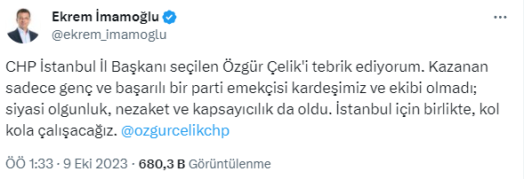 CHP'nin olaylı kongresinden değişimciler galip çıktı! İmamoğlu'ndan göndermeli tebrik mesajı