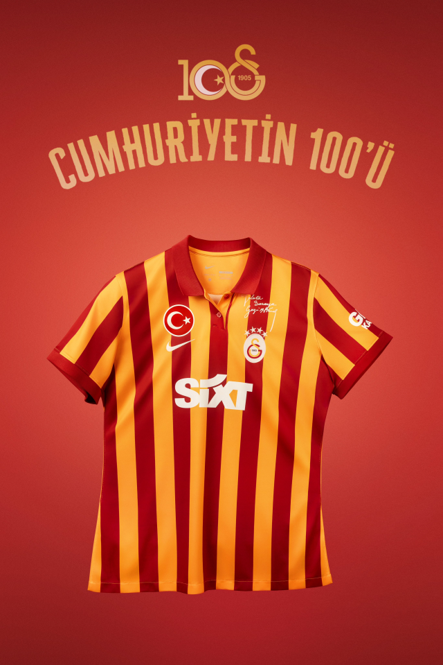 Cumhuriyet'in 100. yılına Galatasaray'dan özel forma! Atatürk detayı mest etti