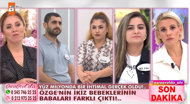 Esra Erol programında tıp tarihine geçen olay! Adam, ikiz bebeklerinin sadece birinin babası çıktı