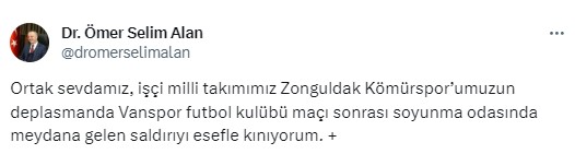 Türk futbolu için utanç iddia! Zonguldak Kömürspor'un futbolcuları, Vanspor Başkan ve yöneticileri tarafından darbedildi