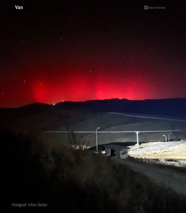 Norveç değil Türkiye! Kuzey ışıkları dün gece birçok kentimizde görüldü