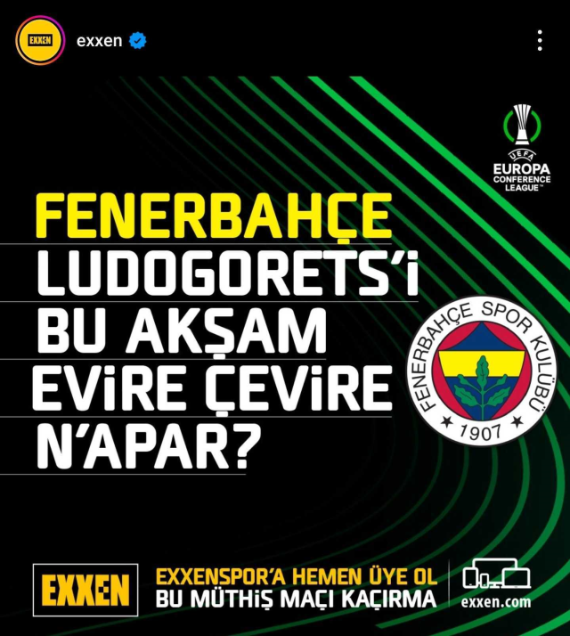 Fenerli Acun kantarın topuzunu kaçırdı! EXXEN'in maç tanıtımı için kullandığı cümleye tepki yağıyor