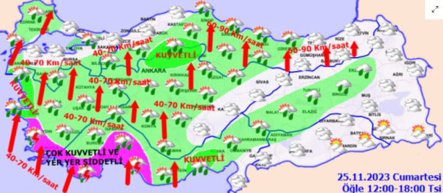 Meteoroloji'den 64 ilimize sarı ve turuncu kodlu uyarı