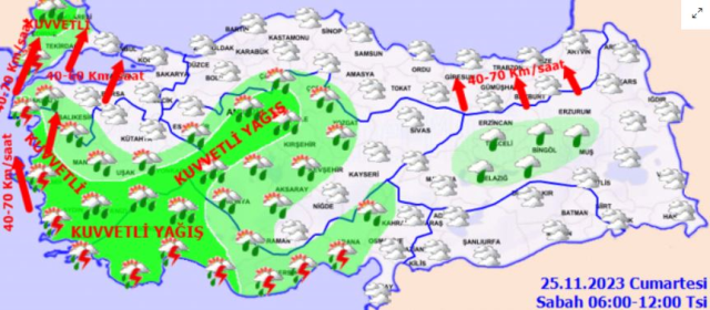 Meteoroloji'den 64 ilimize sarı ve turuncu kodlu uyarı