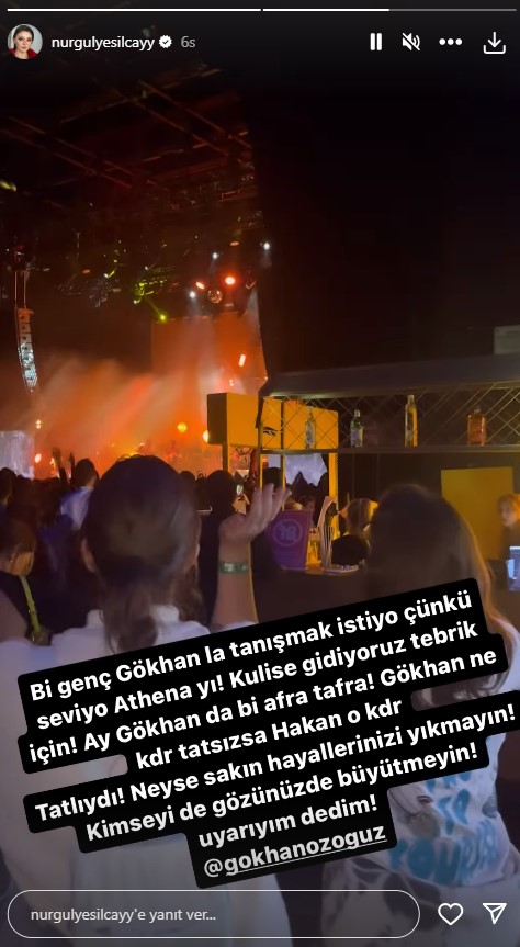 Athena konserine giden Nurgül Yeşilçay, Gökhan Özoğuz'u topa tuttu: Bir afra bir tafra