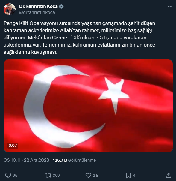 Şehitler için siyasilerden peş peşe taziye mesajları