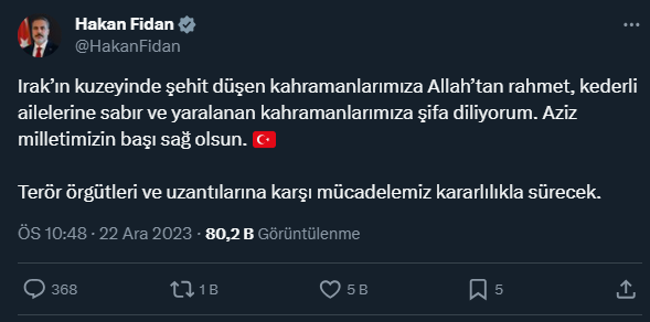 Şehitler için siyasilerden peş peşe taziye mesajları