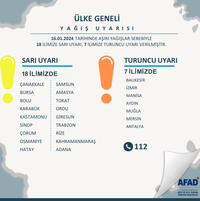 Bakan Yerlikaya'dan sarı ve turuncu kodla uyarılan 25 ilimize çağrı: Tedbiri elden bırakmayın