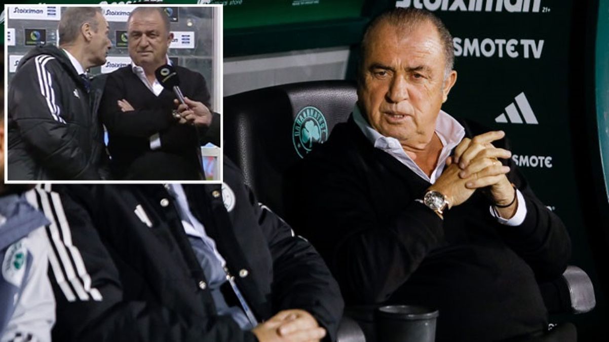 Panathinaikos'un başında ilk lig maçına çıkan Terim sahadan 2-0'lık galibiyetle ayrıldı