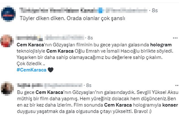 20 yıl sonra sahnede! Cem Karaca, filminin galasında hologram teknolojisiyle konser verdi