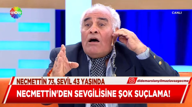 Didem Arslan'ın programında ilginç anlar! 30 yaş küçük aşkıyla yüzleşen adam, yayında üstünü başını parçaladı