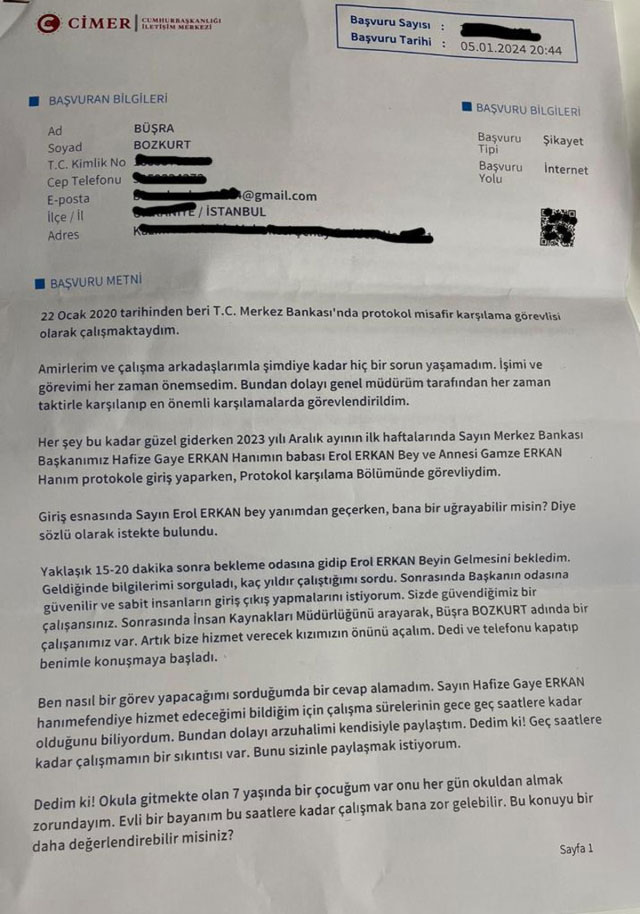 Gaye Erkan'ın babası tarafından işten çıkarıldığını iddia eden Bozkurt: Yetkisiz atıldım işimi geri istiyorum