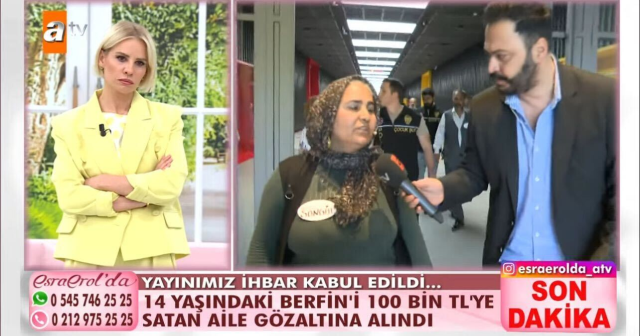 Esra Erol'da hareketli dakikalar! 14 yaşındaki kızlarını 100 bin TL'ye satan aile canlı yayında gözaltına alındı