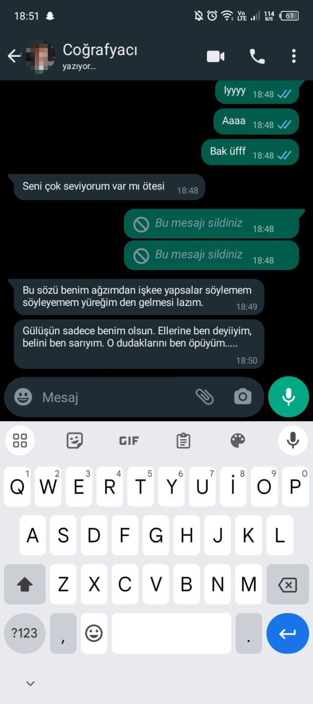 Öğretmenden 14 yaşındaki öğrencisine tacizi mesajları: Seni çok seviyorum var mı ötesi?