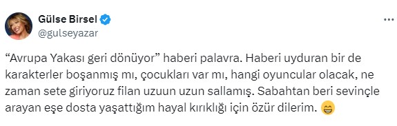 Avrupa Yakası yeniden mi çekilecek? Gülse Birsel'den yalanlama geldi