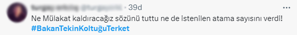 Milli Eğitim Bakanı Tekin'e tepkiler çığ gibi! Mülakat ve kontenjan sayıları sonrası istifa çağrıları yapılıyor